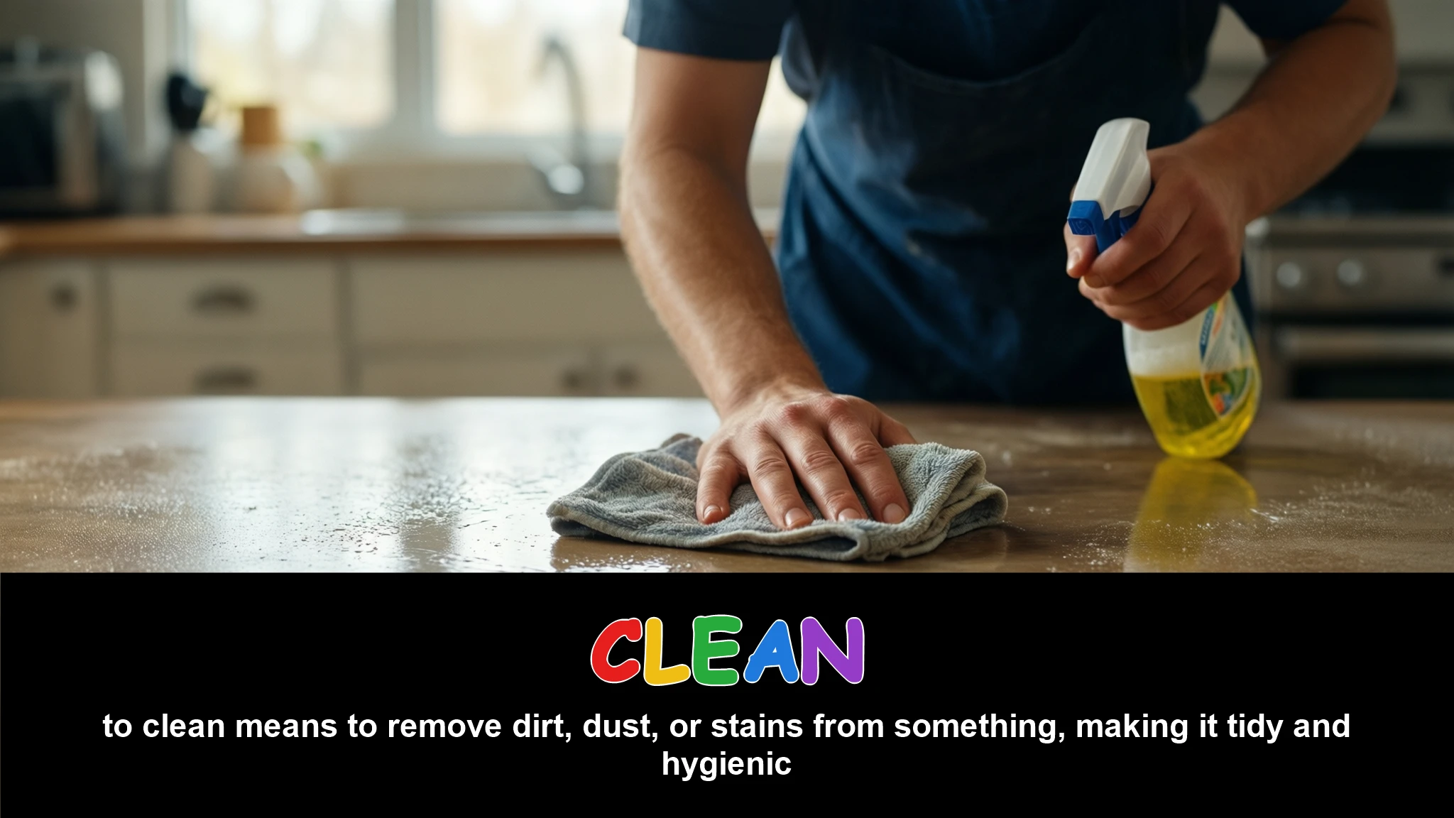 English Illustration for clean